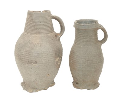 Lot 611 - A German medieval pottery jug.