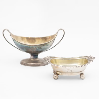 Lot 116 - Two George III silver salts, one by Robert Hennell I, the other is Newcastle by Robertson & Walton.