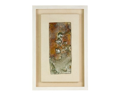 Lot 597 - John Reyntiens, a sculptured glass panel, from the Meteorite series.