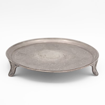 Lot 126 - A George III silver waiter by William Bennett.