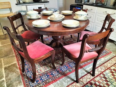 Lot 306 - Dining table and chairs