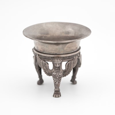 Lot 132 - A 19th-century French Egyptian Revival silver open salt.