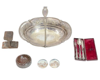 Lot 90 - A Victorian silver child's knife, fork and spoon set.