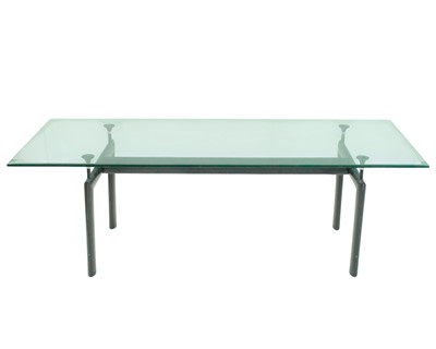 Lot 575 - After Le Corbusier - A LC6 'Table Tube D'Avion' style dining table.