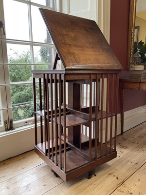 Lot 418 - Edwardian Oak Revolving Bookcase