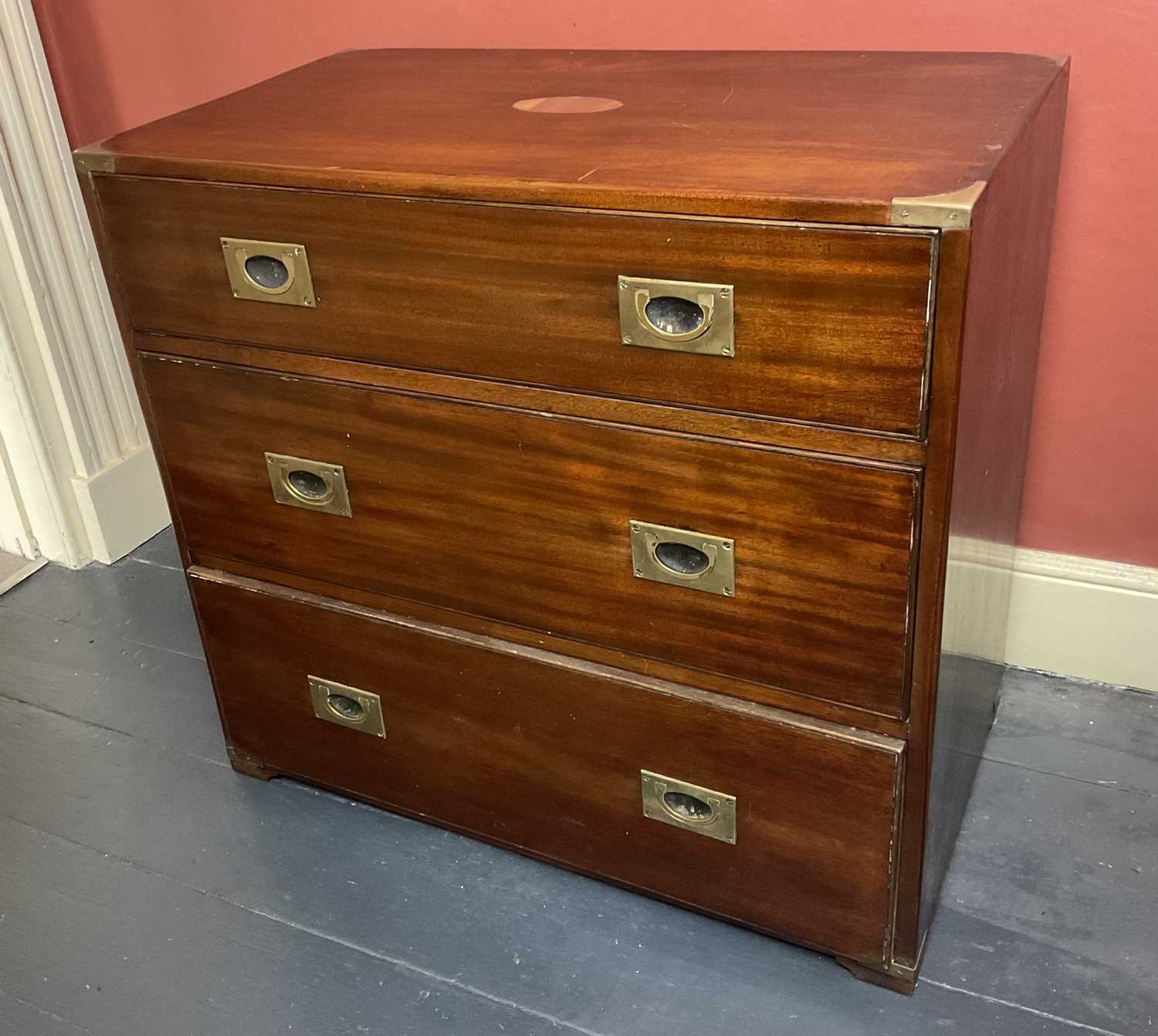 Lot 395 - Military Style Chest of Drawers