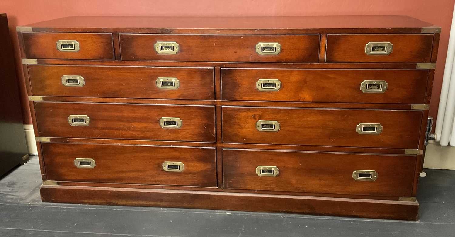 Lot 396 - Military Style Chest of Drawers