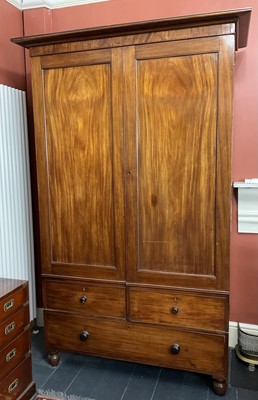 Lot 397 - Nineteenth Century Mahogany Press Cupboard