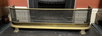 Lot 404 - Victorian D-shaped Brass Fire Fender