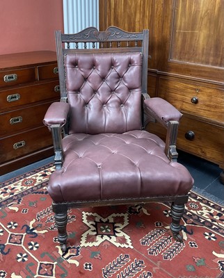Lot 406 - A 19th-Century Library Armchair