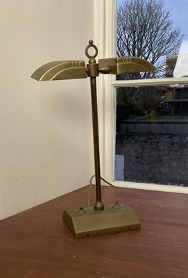 Lot 410 - Art Deco Brass Desk Lamp