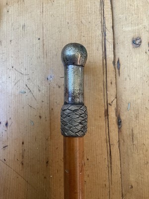 Lot 16 - Lanvin Parfums Umbrella together with walking canes etc