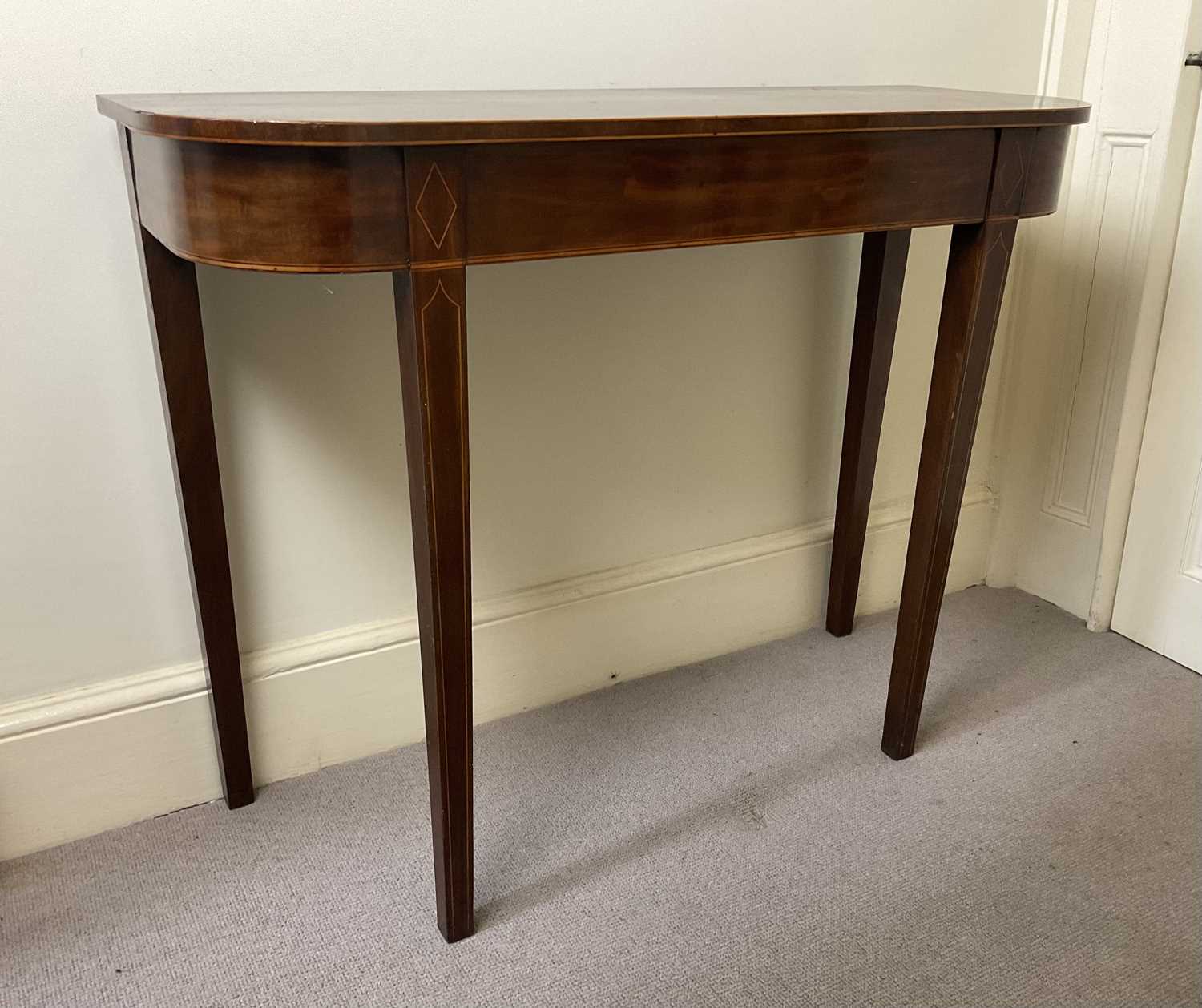 Lot 23 - Nineteenth Century Mahongany D-Shaped Hall Table
