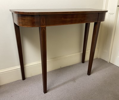 Lot 23 - Nineteenth Century Mahongany D-Shaped Hall Table