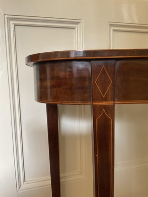 Lot 23 - Nineteenth Century Mahongany D-Shaped Hall Table