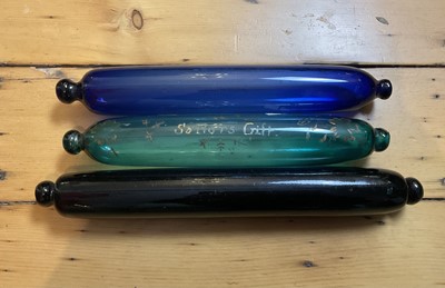 Lot 260 - Three Nineteenth Century Glass Rolling Pins