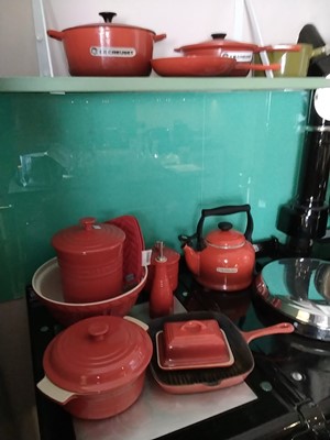 Lot 267 - Le Creuset pans and kitchen ware