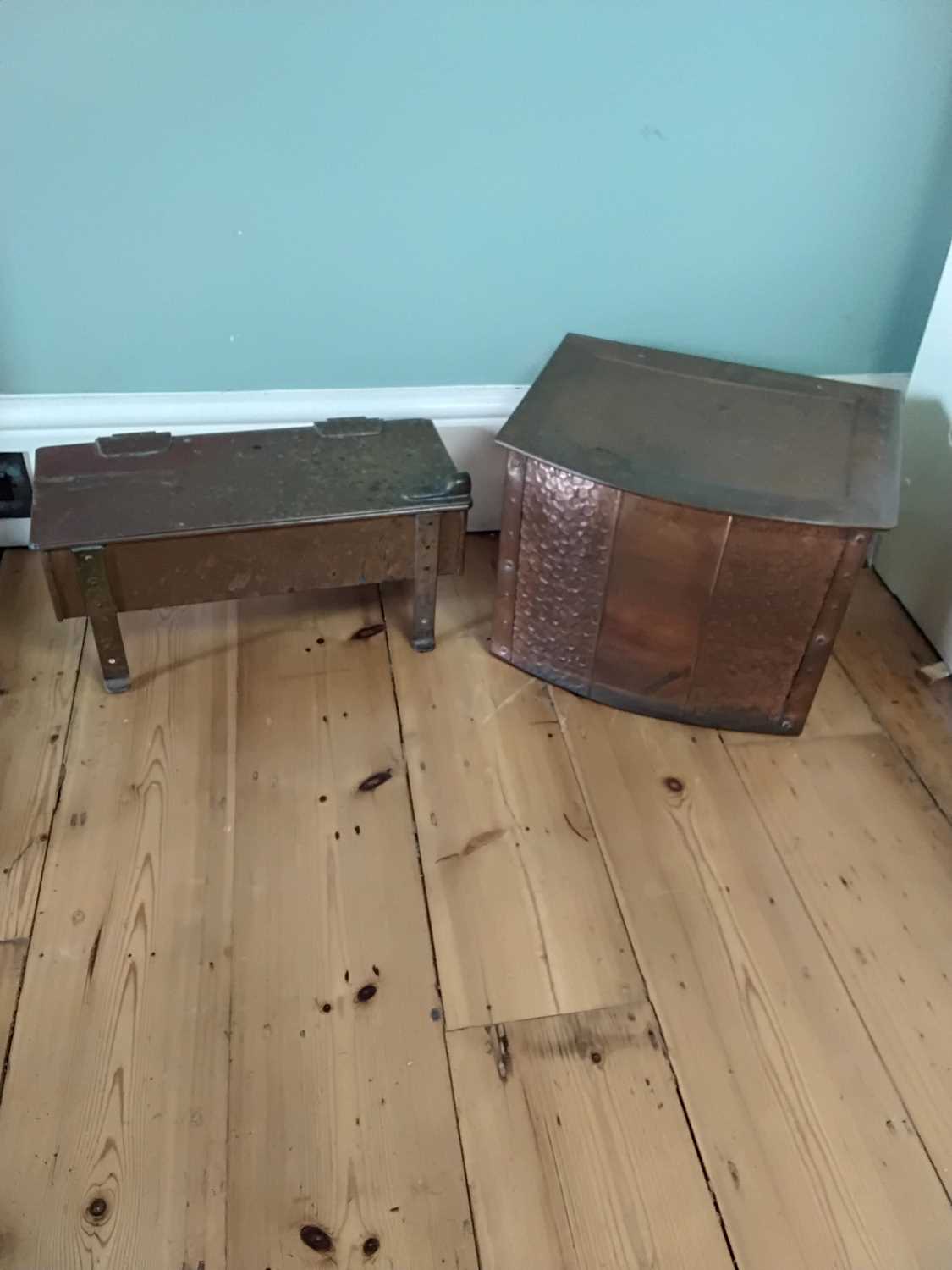Lot 34 - Copper coal box
