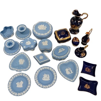 Lot 31 - A collection of Wedgwood Blue and Limoges...