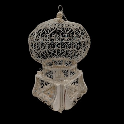 Lot 41 - A Vintage Balloon style wood and metal bird...