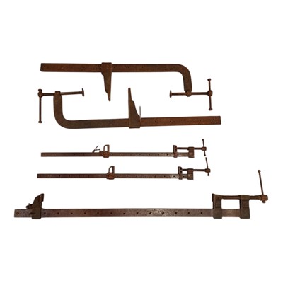 Lot 47 - Five sash clamps.