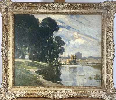 Lot 147 - Fred MILNER (1863-1939) River Oil on panel...