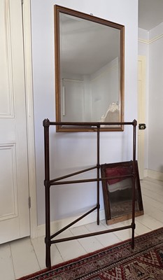 Lot 391 - A towel rail and two mirrors