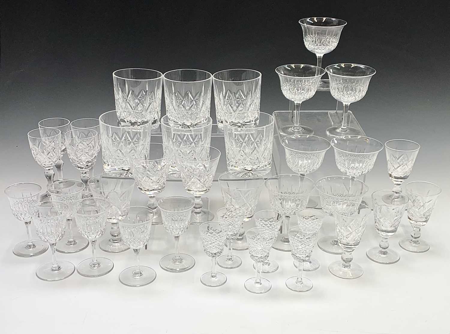 Lot 952 - A set of six Waterford 'Alana' pattern small...