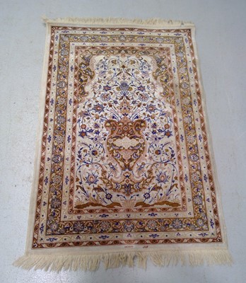 Lot 20 - A Golbaft Persian Mat. The Mat is 137cm by 93cm.