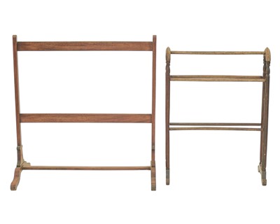 Lot 858 - A Victorian mahogany towel rail.