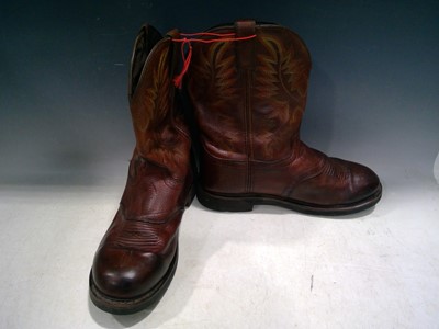 Lot 23 - A Pair of Justin Original Leather Work Boots...