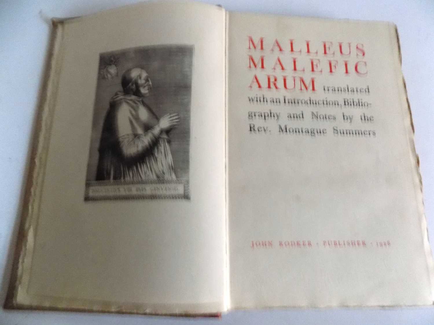 Lot 1464 - REV. MONTAGUE SUMMERS (Editor) "Malleus...