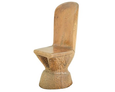 Lot 919 - An elm dug out chair.