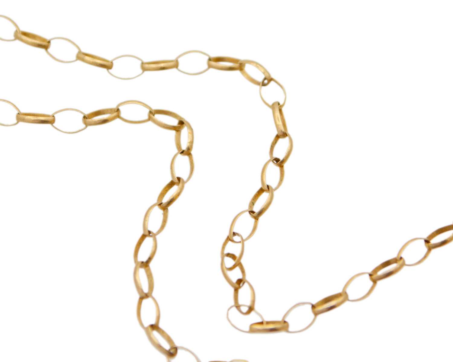 Lot 11 - A 9k belcher-link 32" neck chain.
