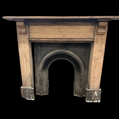Lot 4 - A Victorian Pine Fire Surround and Inset. The...