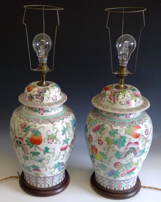 Lot 966 - A pair of 20th century Chinese famille rose...