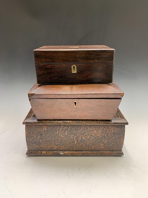 Lot 282 - A Regency mahogany work box of sarcophagus...