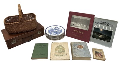 Lot 66 - A wicker basket, thirteen 19th-century Burslem...