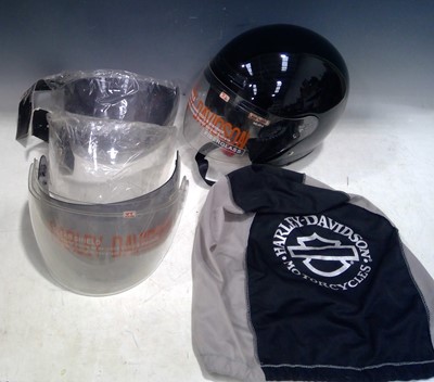 Lot 12 - A Harley-Davidson Jet II Crash Helmet and...