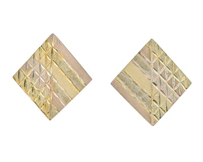 Lot 65 - Eight pairs of 9k stud earrings.