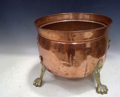 Lot 9 - A Copper and Brass Log Bin. The Bin is 30.5cm...
