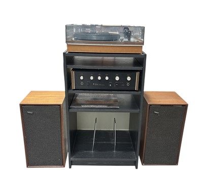 Lot 2 - A Thorens TD160 turntable, a Sansui AU-101...