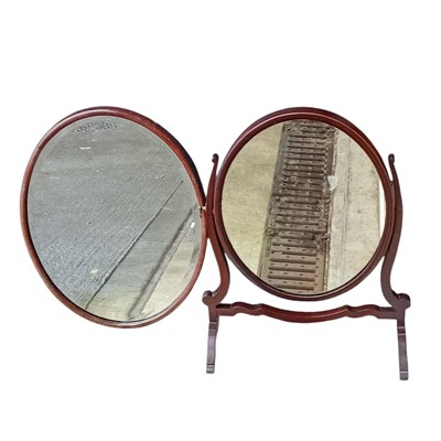 Lot 83 - A Mahogany dressing table mirror. 40 x 52cm...