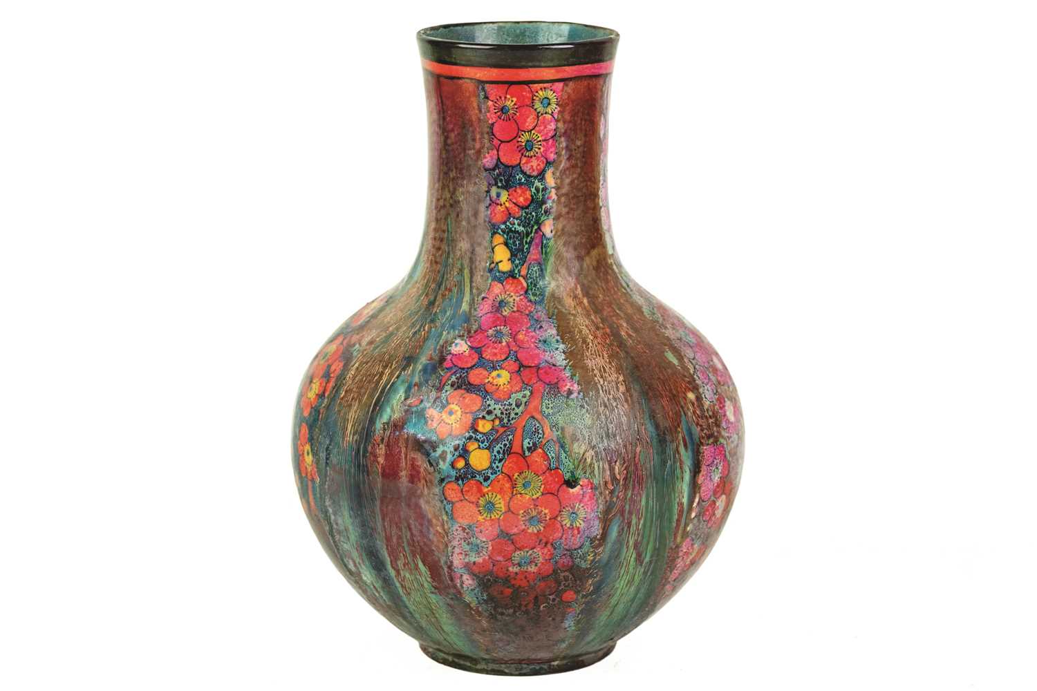 Lot 714 - A Royal Doulton Flambe Sung large vase.