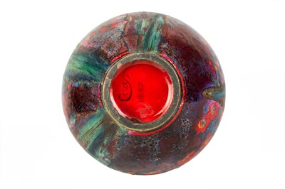 Lot 714 - A Royal Doulton Flambe Sung large vase.