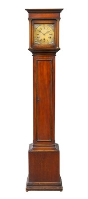 Lot 772 - A mahogany cased dwarf longcase or grandmother clock
