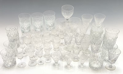 Lot 947 - Assorted cut glass including two sets of six...