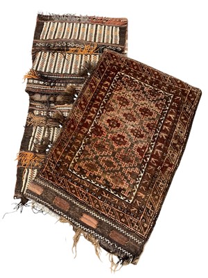 Lot 464 - A double-sided carpet camel saddlebag.