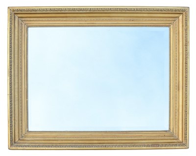 Lot 800 - A gilt framed rectangular wall mirror.