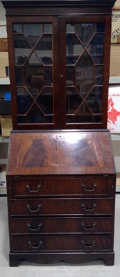Lot 96 - A Mahogany Bureau Display Cabinet. The piece...
